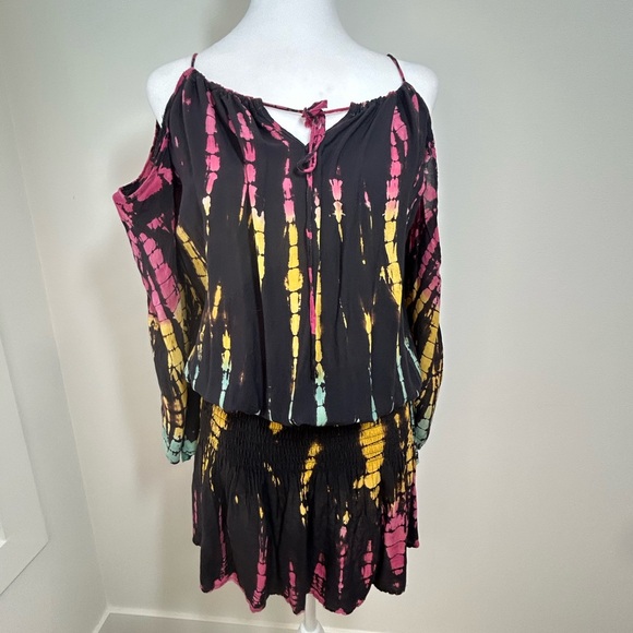 Surf Gypsy Dresses & Skirts - Surf Gypsy Boho Tie-Dye Off-Shoulder Dress – Size M